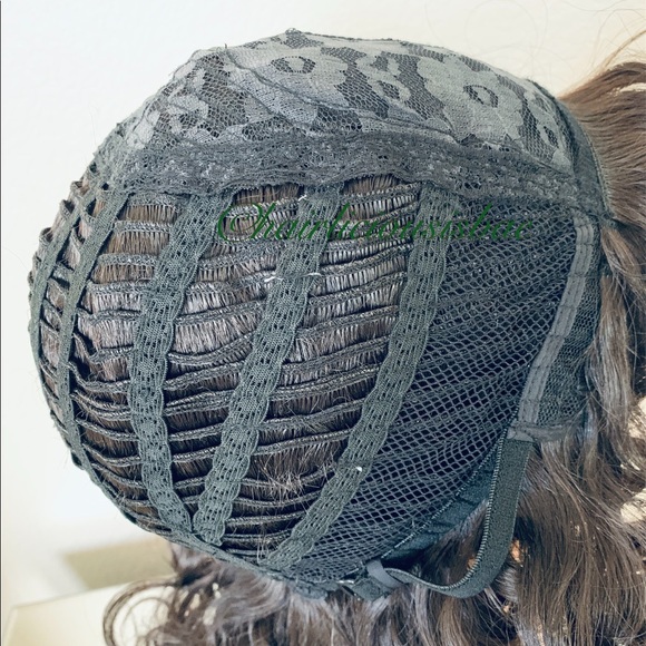 Dark brown wig color 2 wig wavy short main image 6
